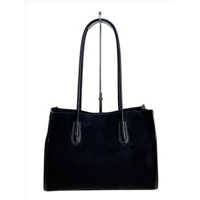 Женская сумка из искусственной замши, цвет черный