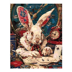 Картина по номерам холст на подрамнике 40*50 см "Белый кролик"