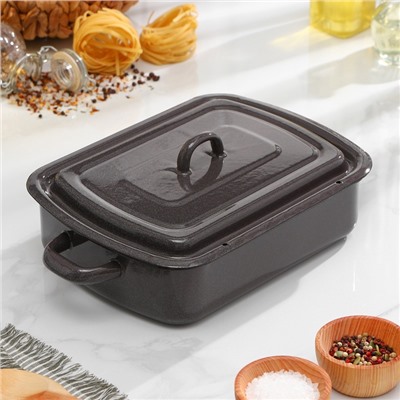 УЦЕНКА Противень, 3 л, без крышки, коричневый