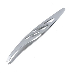 Zinger Пинцет для бровей скошенный / Standard 86121 М, 90 мм, серебристый