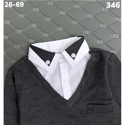 Джемпер 346 т.серый