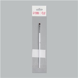 Кисть для дизайна и наращивания ногтей, прямая, плоская, 17.5×0.5 см, белая