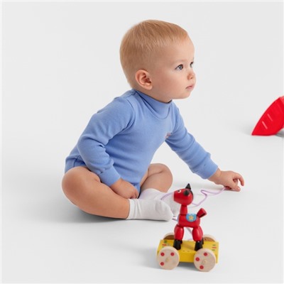 Боди - водолазка детская MINAKU, рост 62-68 см, пыльно-голубое