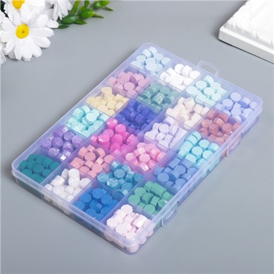 Набор сургуча «Пастельная палитра», матовый, перламутр, 24 цвета, 19×13×2 см