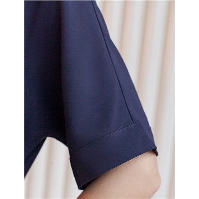 Платье из плотного лиоцелла с поясом на резинке