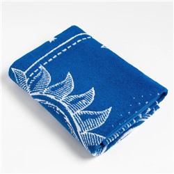 Полотенце махровое Этель «Знаки зодиака: Скорпион», 70×130 см, 100% хлопок, 420 г/м², синее