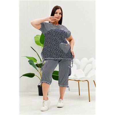 Костюм 9204 (Полоса горошек)