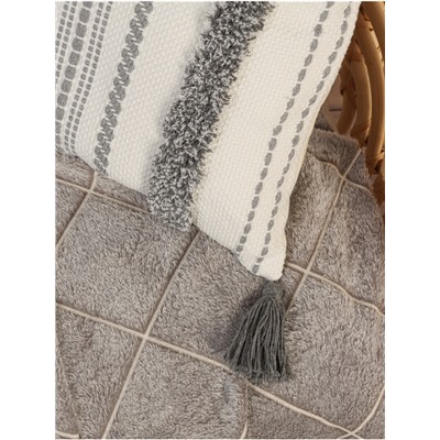 Наволочка декоративная с кисточками SL Home Line, 45×45 см, хлопок 100%, серая