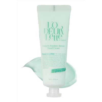 LODEURLETTE Крем для рук увлажняющий / In England Colorfit Powdery Breeze Hand Cream, 50 мл KRISTALLER, 1110731