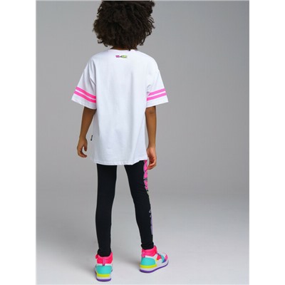 Комплект трикотажный для девочек: фуфайка (футболка), брюки (легинсы)