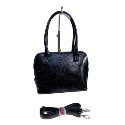 Женская сумка из натуральной кожи, цвет черный