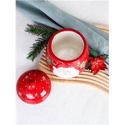 Сахарница 550 мл новогодняя Дед мороз / 23N92 /уп 24/