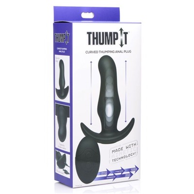 Черная анальная вибропробка Kinetic Thumping 7X Prostate Anal Plug - 13,3 см.
