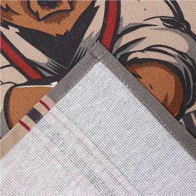 Кухонный набор «Доляна. Настоящий защитник» (3 предмета): фартук 70×60 см, прихватка 20×20 см, полотенце 35×60 см-2 шт.