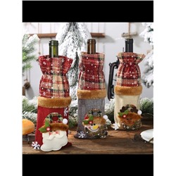 61121 Новогодний чехол на бутылку