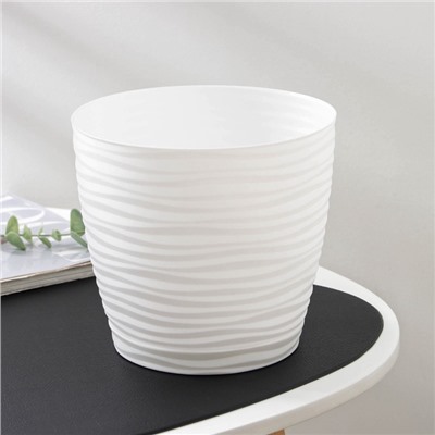 Горшок для цветов с поддоном «Дюна», 3 л, пластиковый, белый