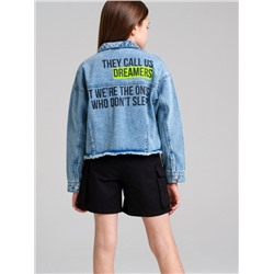 Куртка текстильная джинсовая для девочек