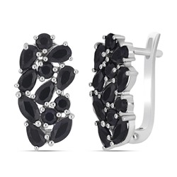 Серьги, сапфир корунд, Жаден