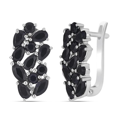 Серьги, сапфир корунд, Жаден