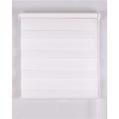 Рулонная штора «День и Ночь», размер 40×160 см, цвет белый