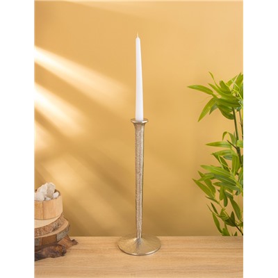 Подсвечник «Флейта», 37 см, алюминий, серебро