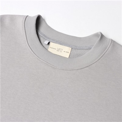 Футболка женская с нашивкой MIST Base, светло-серая, размер 42