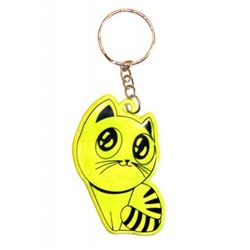 Брелок светоотражающий "Котик" 6 см Р1227-14 Кбр398 Гранит
