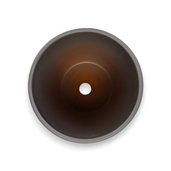 Горшок для цветов «Туман», 1.4 л, d=15 см, h=13.5 см, керамический, с поддоном, серый