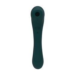 Изумрудный двусторонний стимулятор Quiver - 20,2 см.