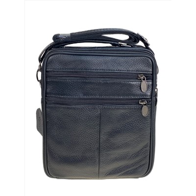 Сумка мужская  из натуральной кожи, цвет черный