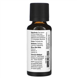 Now Foods, Essential Oils, Lemon & Eucalyptus Blend, 1 fl oz (30 ml)