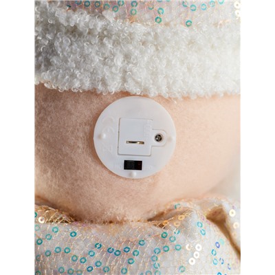 Фигура текстиль «Дед Мороз» 55-84 см, телескопические ножки, 1 LED, от батареек LR1130×3, свечение тёплое белое