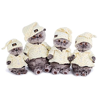 Мягкая игрушка «Кот Басик в пижаме», 30 см