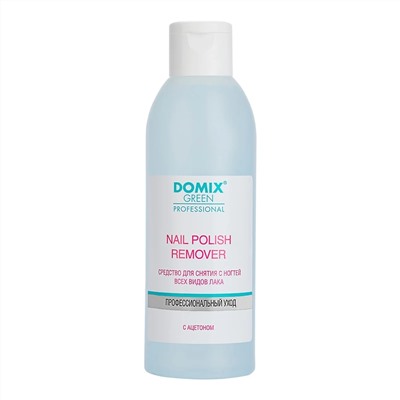Domix Green Professional Средство для снятия всех видов лака с ацетоном / Nail Polish Remover with Acetone, 200 мл 6534