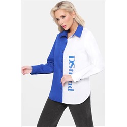 Рубашка Тренд с подиума, электрик