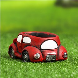 Декоративный горшок для цветов «Машинка», 200 мл, 14.4×9×6 см, керамический, красный