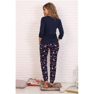 Пижама женская К-162 (Фламинго/синий)