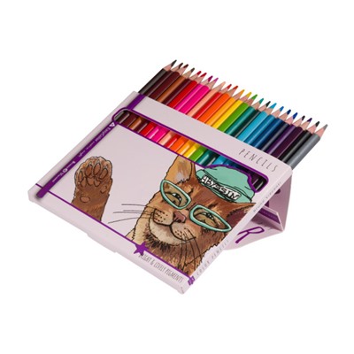 Карандаши 24цв "ЛЕГКИЙ ЦВЕТ/EASYCOLOR" 30-0032 Bruno Visconti