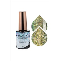 Manita Professional Гель-лак для ногтей светоотражающий с хлопьями юки / Multichrome Reflective №05, 10 мл KRISTALLER, 1109830
