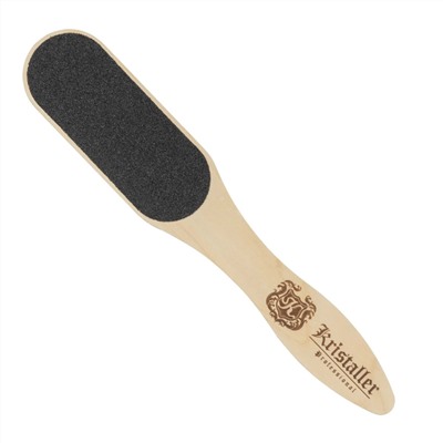 Kristaller Тёрка педикюрная двусторонняя для ног «Шкурка» 60/120 грит, дерево 23909