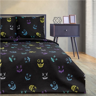 Постельное бельё евро «Этель» Horror (вид 1), бязь