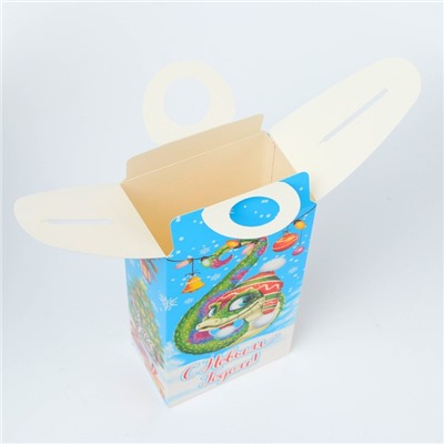 Подарочная коробка Новогодняя Сюрприз «Змейки» с анимацией 11×6×21 см