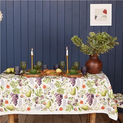 Скатерть «Этель. Фруктовый сад», 149×110 см, 100% хлопок, саржа 190 г/м²