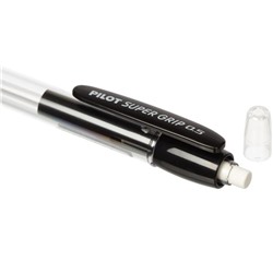 Карандаш механический Pilot Super Grip, 0.5 мм, резиновый упор, чёрный