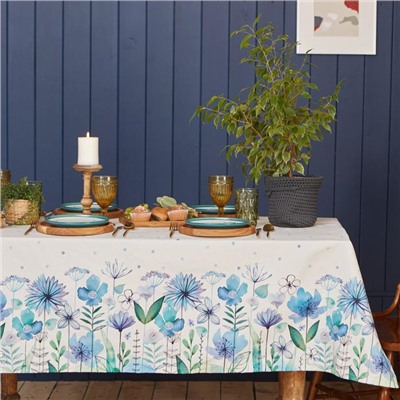 Скатерть «Этель. Незабудки», 149×110 см, 100% хлопок, саржа 190 г/м²