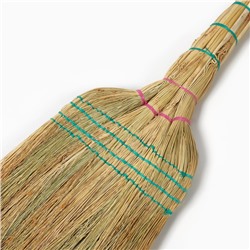 Веник для уборки Шафран «Сорго», 4-х прошивной, четырёхлучевой, ручная работа, 90-95 см