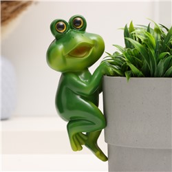 Фигурка для флорариума TAKE IT EASY «Лягушка Квак», декор на кашпо, 10×8×16 см