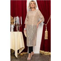 Платье-туника кружевное Ортея (бежевое) П14754-10М