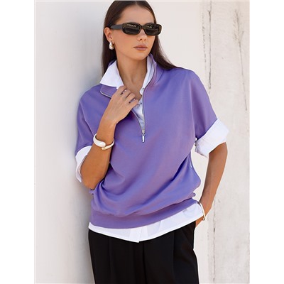 Джемпер из тонкого премиального футера с эластаном