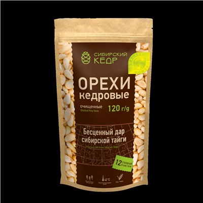 Ядро кедрового ореха / дой-пак / 120 г / Сибирский кедр